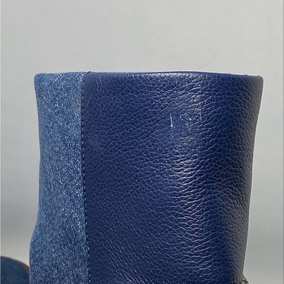 Chloe Edith Denim & Leather Heeled Ankle Boots size 40.5 - Picture 8 of 13